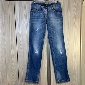 Roberto Cavalli ~ Just Cavalli Distressed Jeans $478 ~ Medium Blue Wash ~Size 29